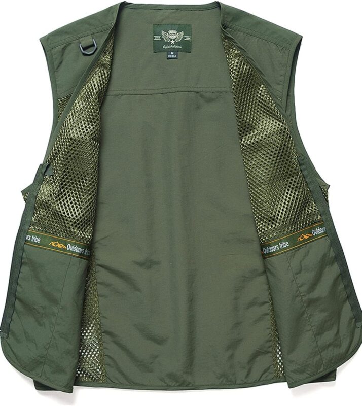 Flygo Mens Summer Outdoor Work Safari Fishing Travel Photo Vest with Pockets