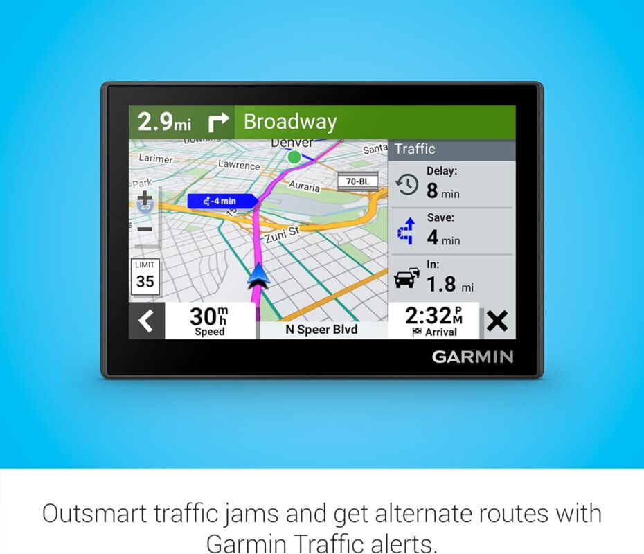 Garmin Drive™ 53 GPS Navigator, High-Resolution Touchscreen, Simple On-Screen Menus and Easy-to-See Maps, Driver Alerts