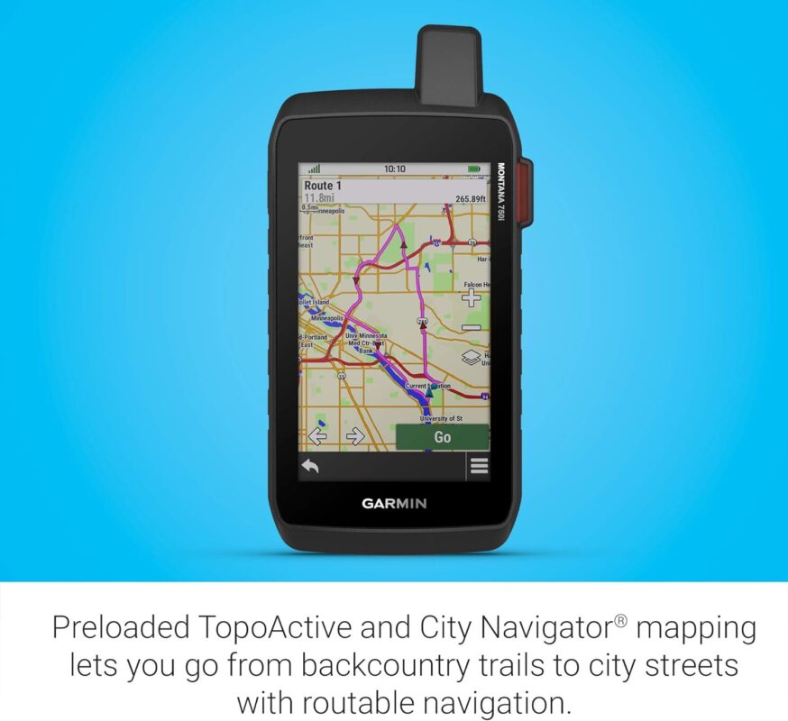 Garmin Montana 700, Rugged GPS Handheld, Routable Mapping for Roads and Trails, Glove-Friendly 5 Color Touchscreen