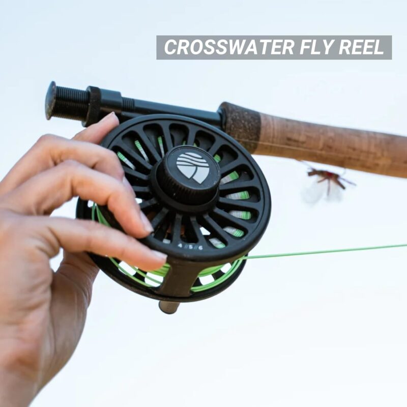 Redington Wrangler Fly Fishing Kit, Medium Fast Action Rod, Crosswater Reel, Fly Line, Leader,  Carrying Case