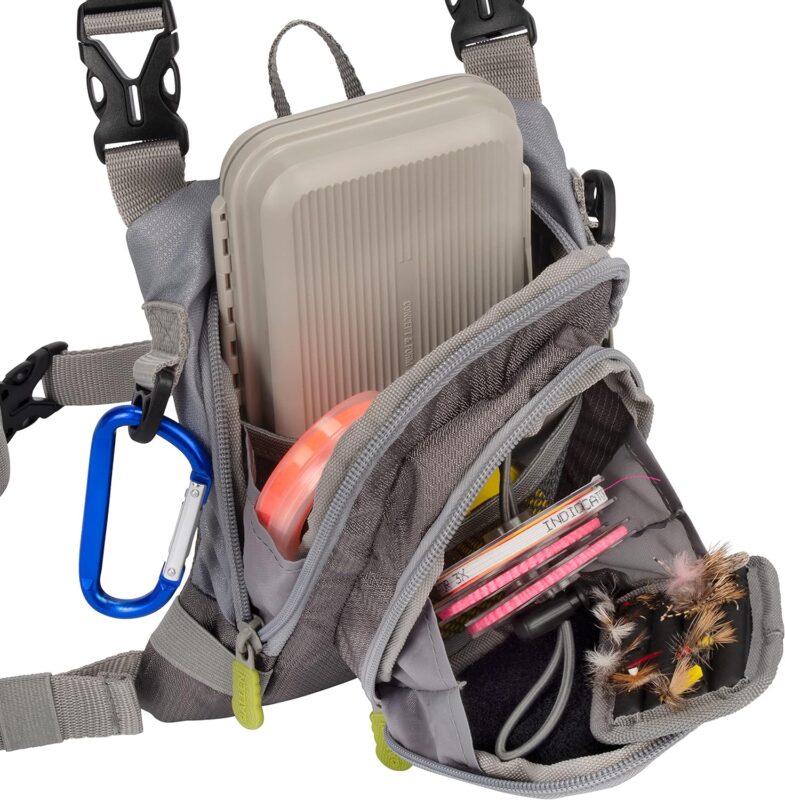 Bear Creek Micro Fishing Chest Pack, Fits up to 4 Tackle/Fly Boxes, 1674 CU in / 27 L