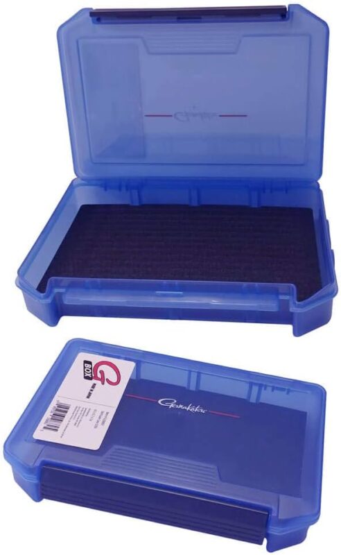 Gamakatsu G3200SF G-Box, 3200 Slit Foam Case, Blue, Size 8.1 x 5.7 x 1.6