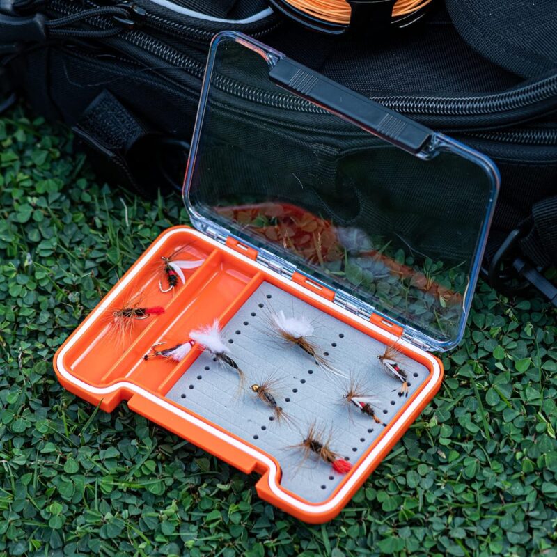 Goture Fly Fishing Box Double Sided Waterproof Tackle Case Flies Storage(Sponge Insert-6.02 * 3.97 * 1.85in)