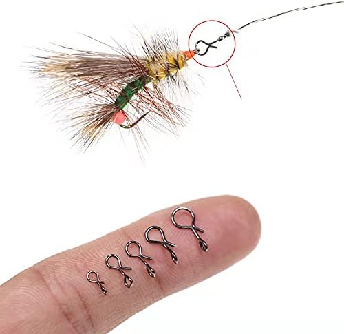 Greatfishing Fly Fishing Snaps Stainless Steel Quick Change, Fast Easy Fly Hook Snap, Combo Hook Snaps