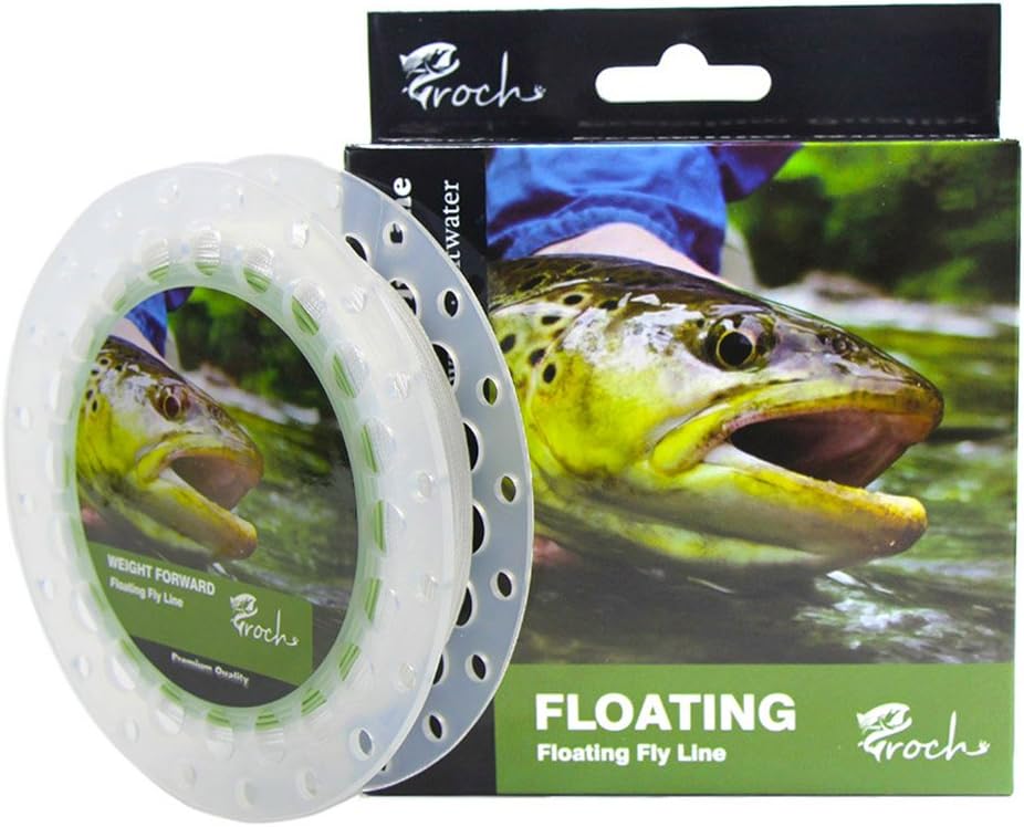 Croch Weight Forward Fly Fishing Line WF 3F 4F 5F 6F 7F 8F 100ft + Backing Line + 9ft Leader