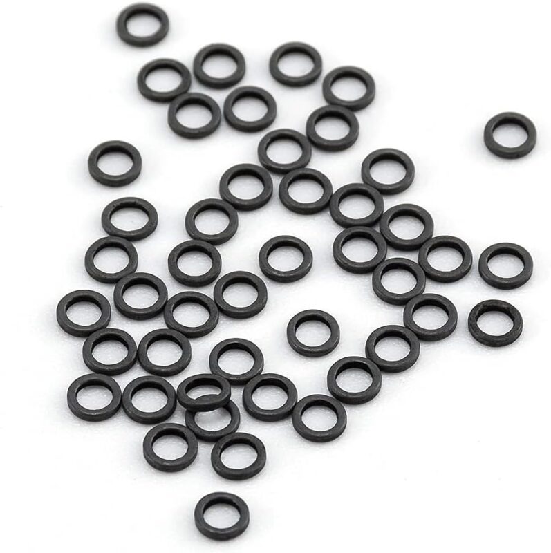 Dr.Fish 50 Pack Fly Fishing Tippet Rings Stainless Steel Solid Lightweight Low Profile 2mm/2.5mm Freshwater Trout Salmon Crappie Bluegill Steelhead