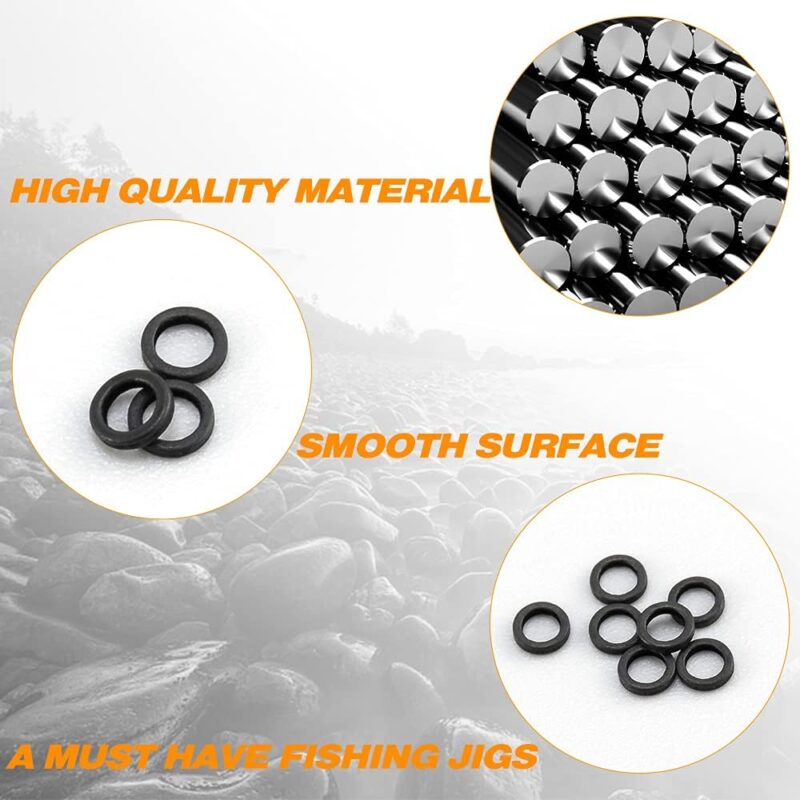 Dr.Fish 50 Pack Fly Fishing Tippet Rings Stainless Steel Solid Lightweight Low Profile 2mm/2.5mm Freshwater Trout Salmon Crappie Bluegill Steelhead