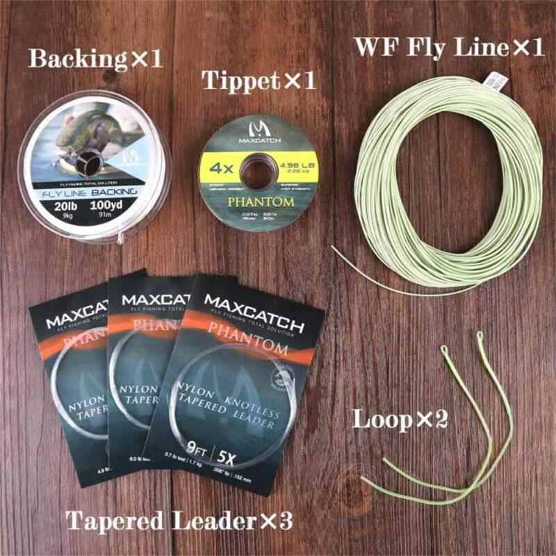 M MAXIMUMCATCH Maxcatch Best Price Fly Fishing Line (Weight Forward, Floating) and Fly Line Combo with Backing Leader and Tippet (1F/2F/3F/4F/5F/6F/7F/8F/9F/10F)