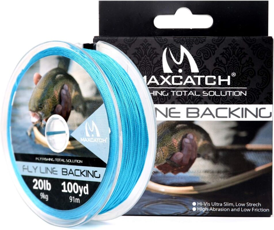 M MAXIMUMCATCH Maxcatch Braided Fly Line Backing for Fly Fishing 20/30lb(White, Yellow, Orange, BlackWhite, BlackYellow, Blue, Pink, Green, Purple)