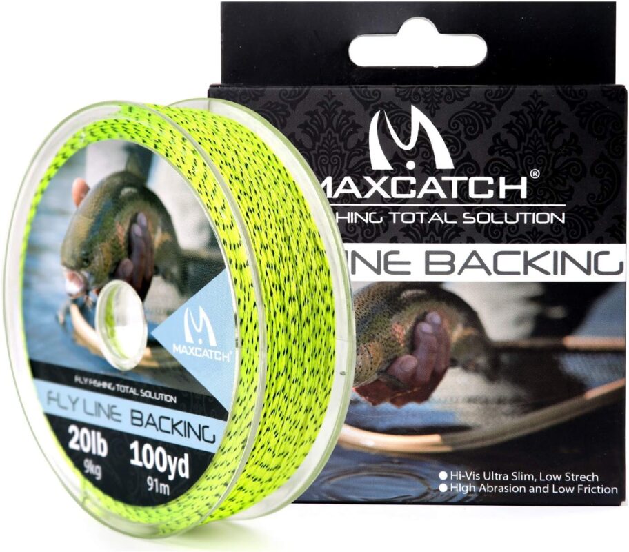 M MAXIMUMCATCH Maxcatch Braided Fly Line Backing for Fly Fishing 20/30lb(White, Yellow, Orange, BlackWhite, BlackYellow, Blue, Pink, Green, Purple)