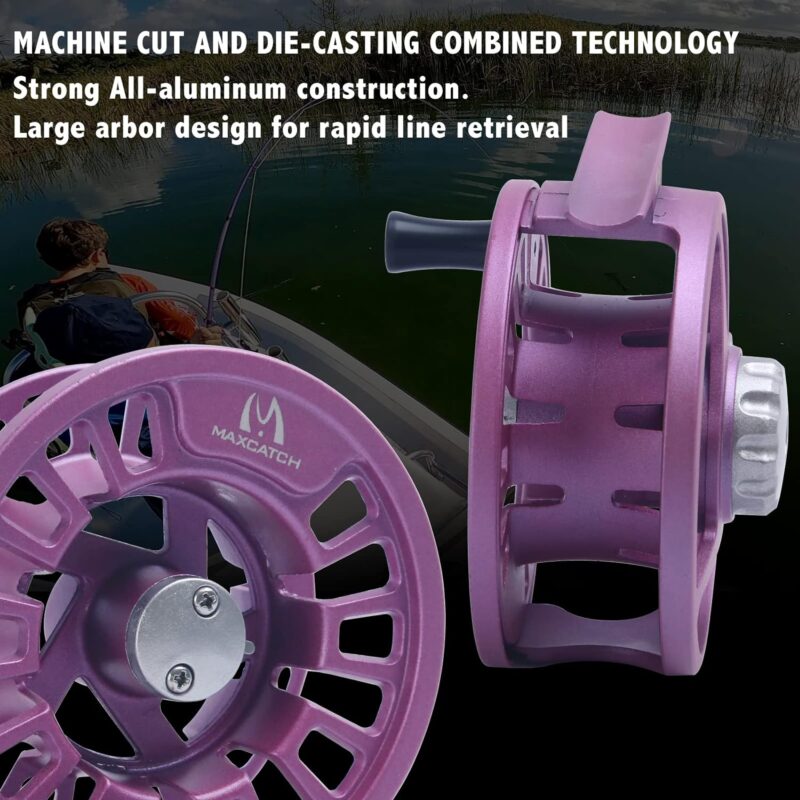 M MAXIMUMCATCH Maxcatch Tino Fly Fishing Reel (3/4wt 5/6wt 7/8wt) and Pre-Loaded Fly Reel with Line Combo