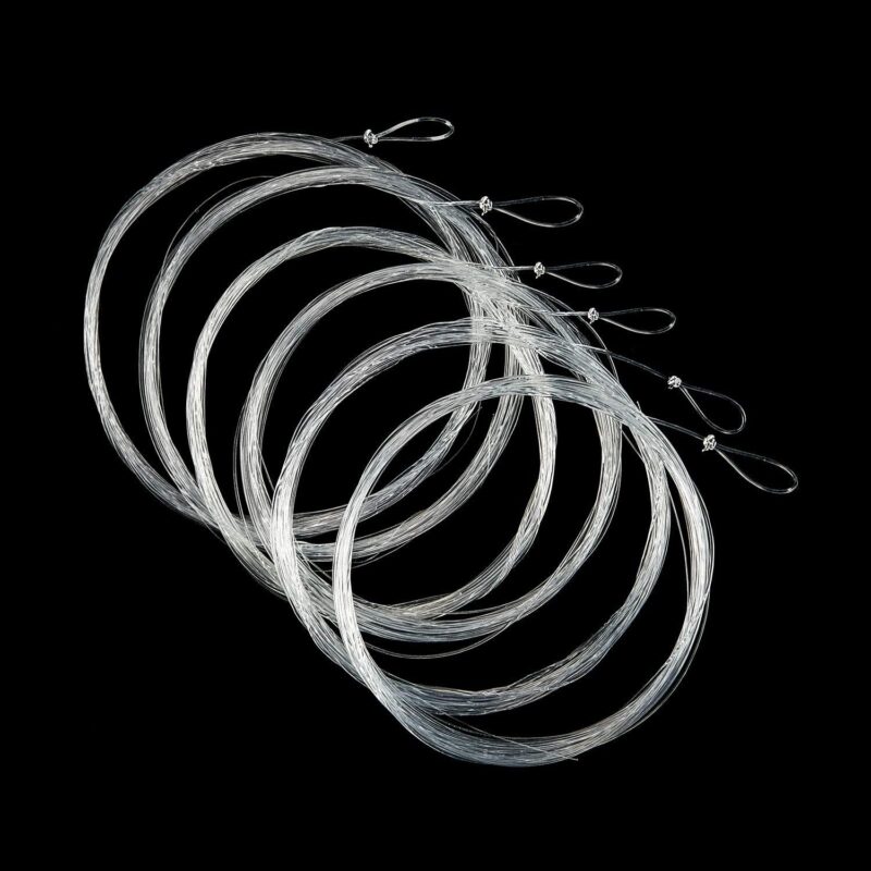 Piscifun Fly Fishing Leader with Pre-Tied Loop, Tapered Fly Line Leader, Nylon, Clear, 6 Pack, 7.5FT, 9FT, 12FT, 0X 1X 2X 3X 4X 5X 6X 7X