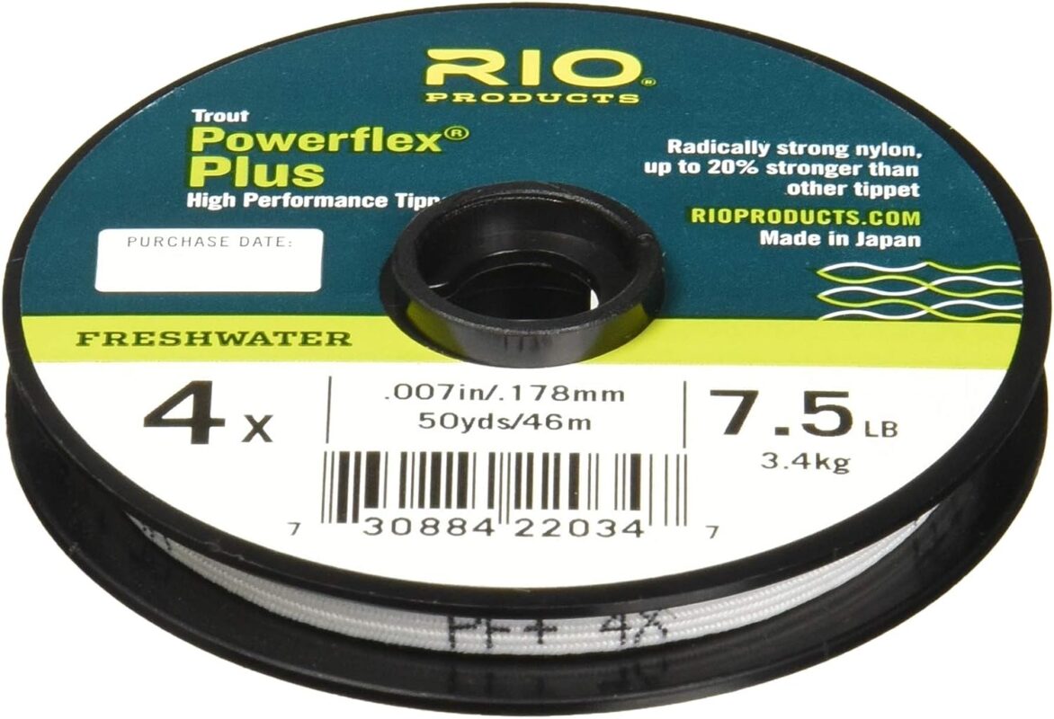 Rio Fly Fishing Tippet Power Flex-Plus 3X-Tippet 50yd Fishing Tackle, Clear