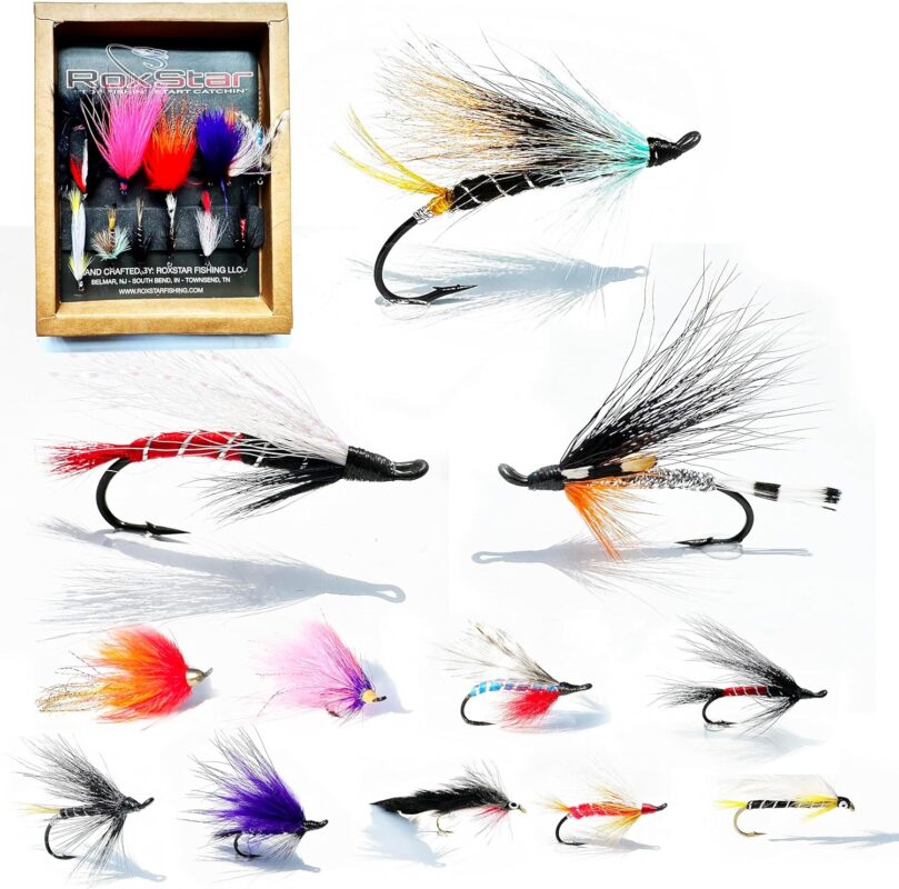 RoxSar Fly Shop Steelhead  Salmon Flies Deadly Dozen | an Exclusive Assortment of Fly Fishing Flies Proven Nationwide to Be Deadly for Both Steelhead  Salmon. Hand Tied in House to Perfection!