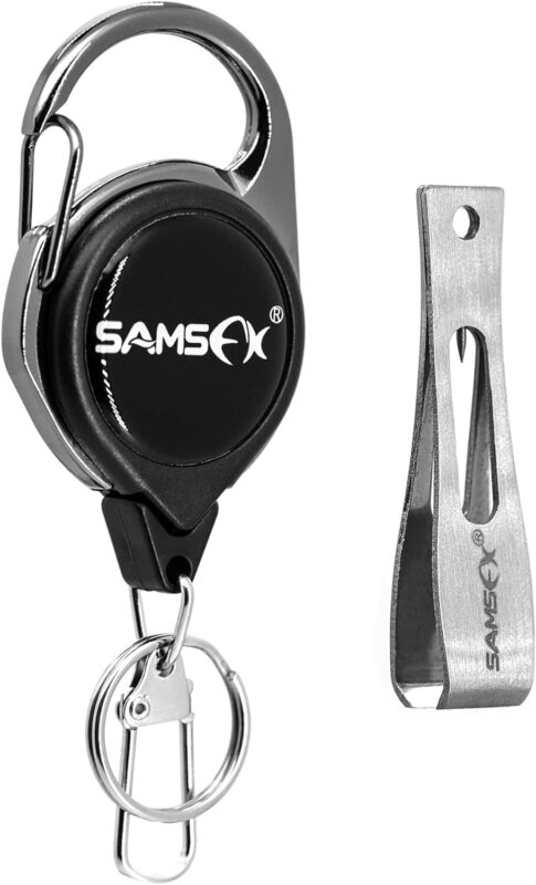 SAMSFX Fly Fishing Line Clippers Nippers Tools Combo with Retractor Zinger