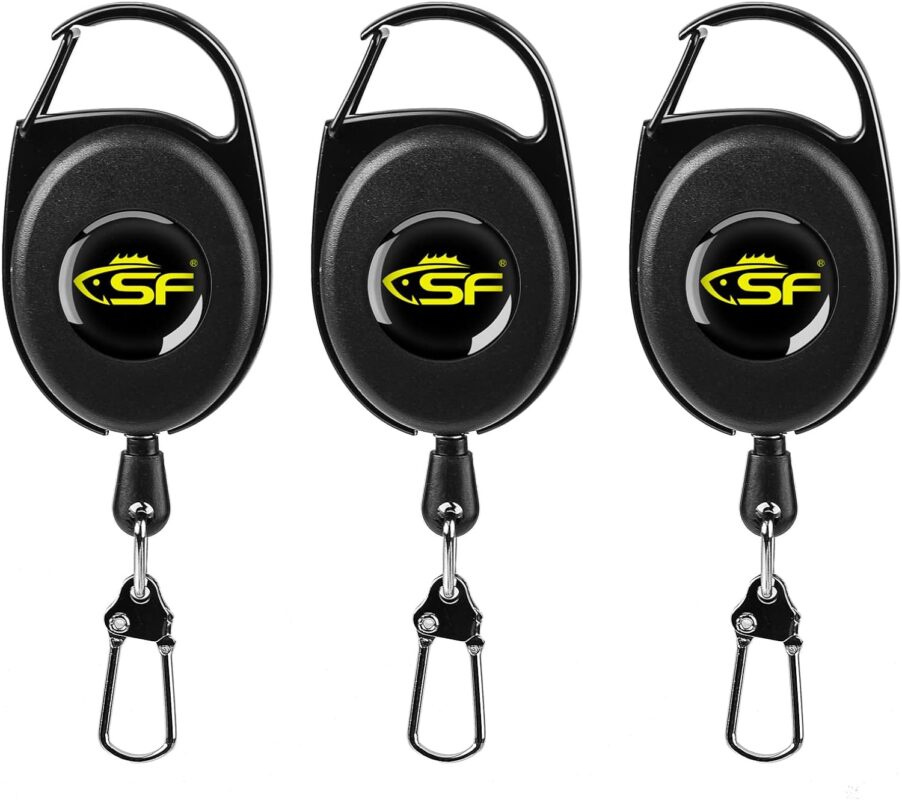 SF Fly Fishing Zinger Retractor 3 Pcs Fly Fishing Anglers Tool Gear Combo Steel Cord