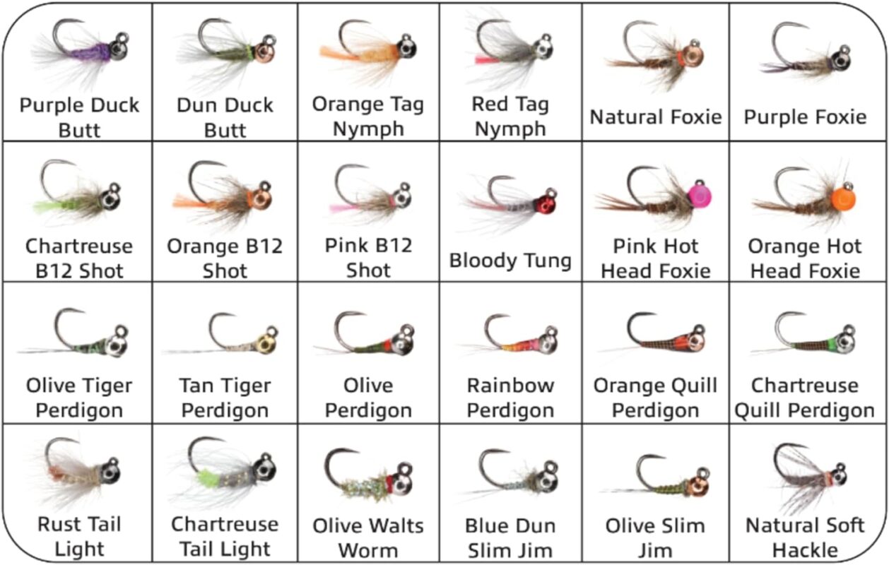 Smittys Fly Box Trout Box Essential Trout Flies, Assortment of Dry Flies, Nymphs and Streamers for Fly Fishing…